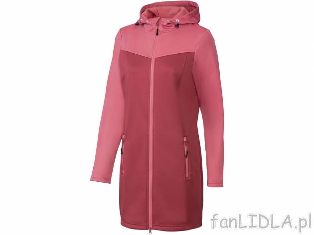 Płaszcz damski softshell Crivit, cena 69,90 PLN 
- rozmiary: S-L
- trzywarstwowa ...