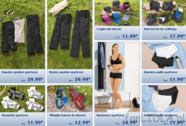 Odzież do fitness w Lidlu