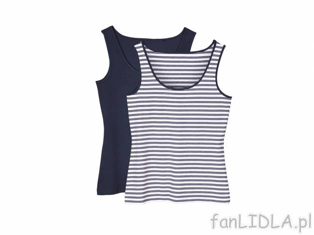 Topy, 2 szt. , cena 24,99 PLN 
- 95% bawełna, 5% elastan
- rozmiary: S-L 
- ...