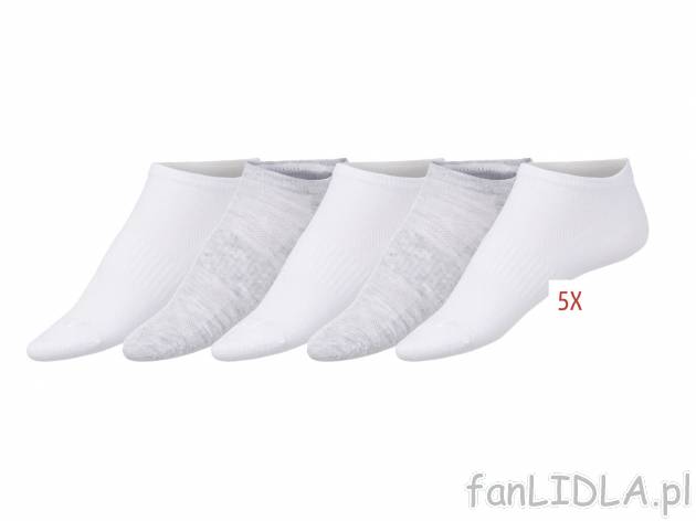 Skarpetki damskie z bawełną, 5 par* Crivit, cena 3,99 PLN 
*Artykuł dostępny ...