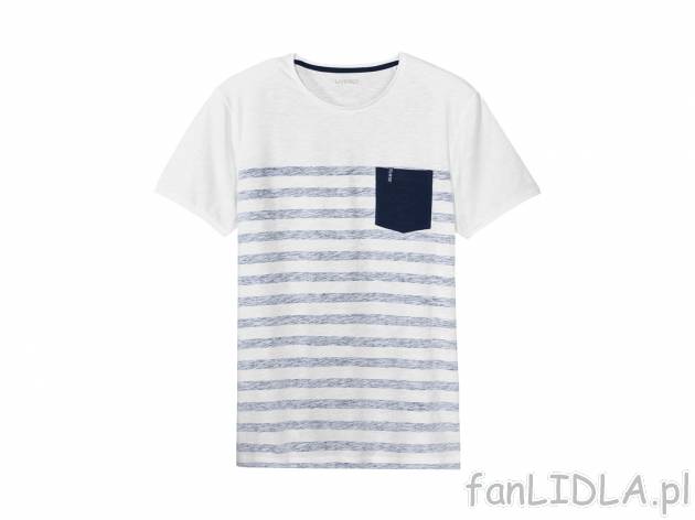 T-shirt męski od marki Livergy, cena 17,99 PLN. T-shirt z okrągłym dekolte, dostępny ...