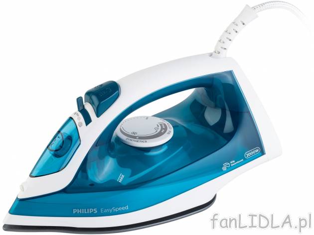 Żelazko Easy Speed 2000 W Philips, cena 69,90 PLN 
- pojemność zbiornika na ...