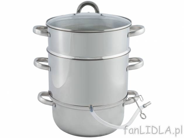 Sokownik parowy ze stali szlachetnej , cena 149,00 PLN 
- Ø 26 cm
- poj. całktowita: ...