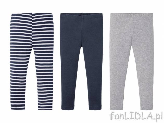 Legginsy dziewczęce z biobawełny, 3 pary* , cena 8,99 PLN 
*Artykuł dostępny ...
