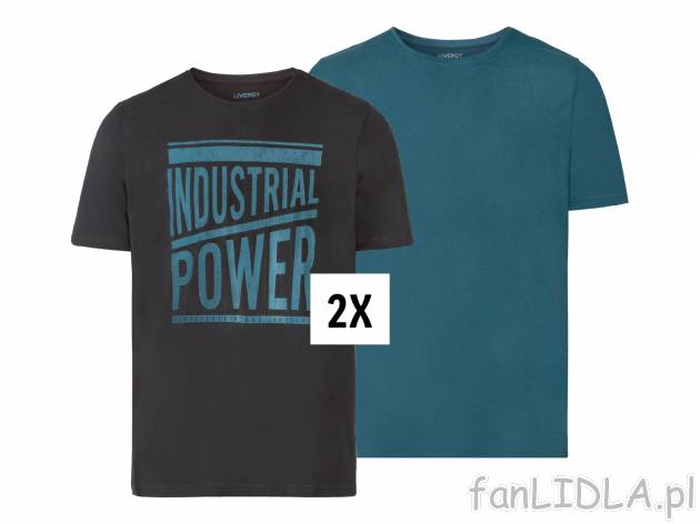 T-shirty męskie z bawełną, 2 szt.* , cena 12,99 PLN 
*Artykuł dostępny wyłącznie ...
