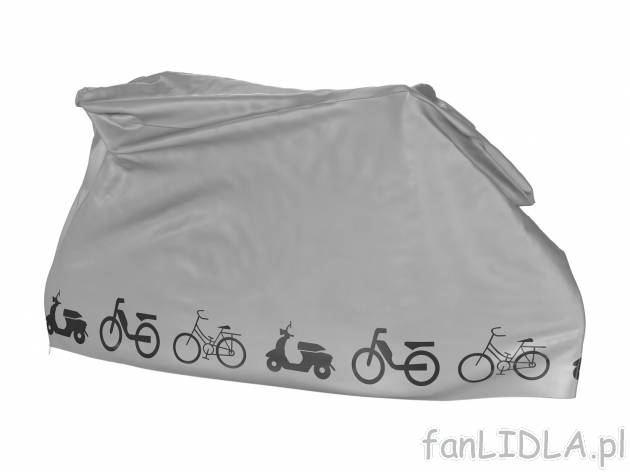 Pokrowiec na rower Crivit, cena 14,99 PLN 
- 210 x 80 x 110 cm (dł. x szer. x wys.)
- ...
