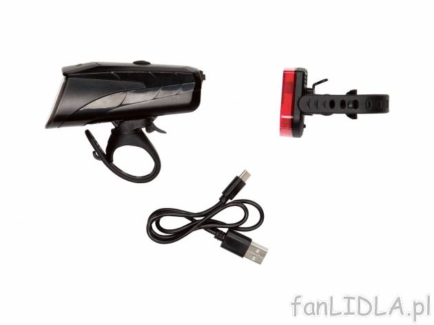 Zestaw lampek rowerowych LED Crivit, cena 69,90 PLN 
- w zestawie: mocne jasne ...