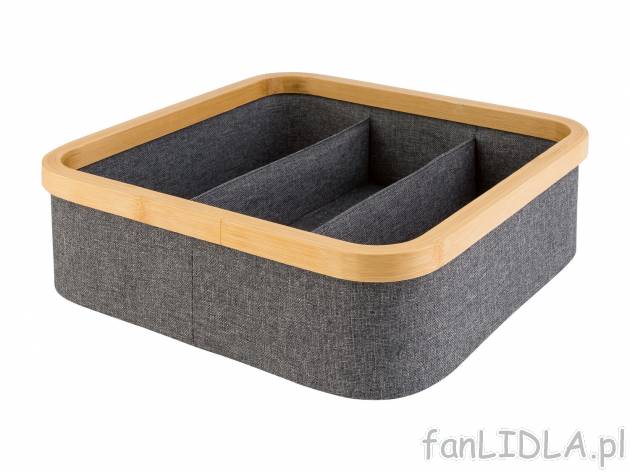 Kosz do przechowywania Livarno, cena 34,99 PLN 
- rama z litego bambusa
- z 3 przegr&oacute;dkami
- ...