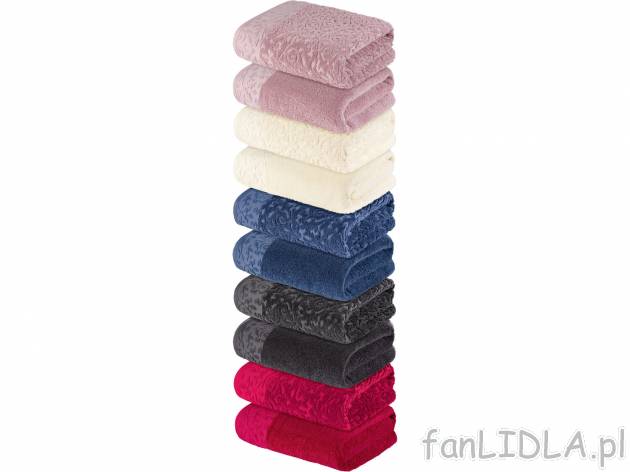Ręcznik frotté 100 x 150 cm Livarno, cena 34,99 PLN 
10 wzorów 
- 100% bawełny
- ...