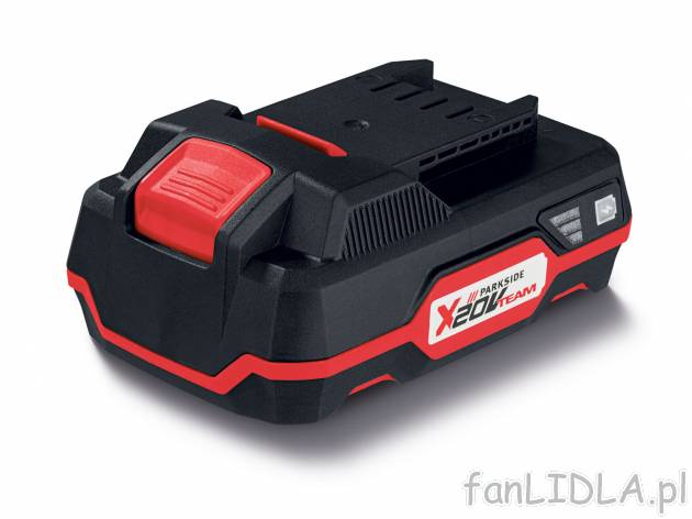 Akumulator litowo-jonowy 20 V, 2 Ah Parkside, X20VTeam, cena 79,90 PLN 
- 3-stopniowy wskaźnik ...