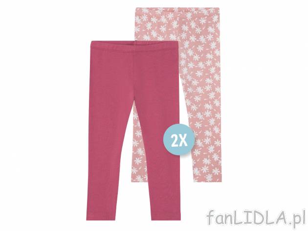 Legginsy dziewczęce, 2 pary* Lupilu, cena 7,99 PLN 
* Artykuł dostępny wyłącznie ...