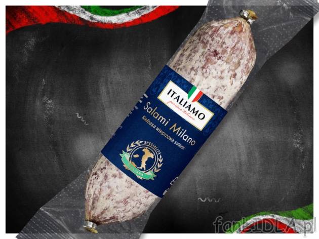 Salami Milano - HIT CENOWY , cena 14,99 PLN za 350 g, 1kg=42,83 PLN. 
- Włoskie ...