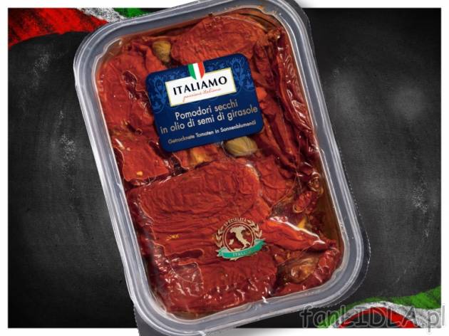 Suszone pomidory , cena 6,99 PLN za 230 g, 100g=4,66 wg wagi odcieku PLN. 
- Suszone ...