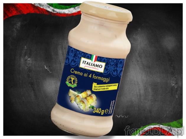 Sos do makaronów , cena 4,99 PLN za 340/350 g, 1kg=14,68/14,26 PLN. 
- Wyjątkowe ...