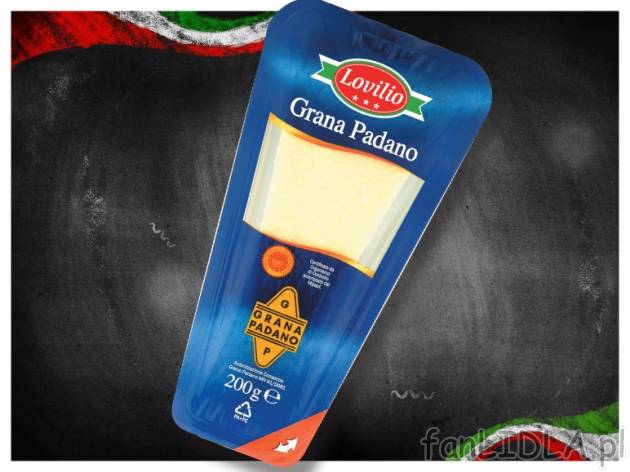 Ser Grana Padano , cena 13,99 PLN za 200 g, 100g=7,00 PLN. 
Oryginalny, włoski ...