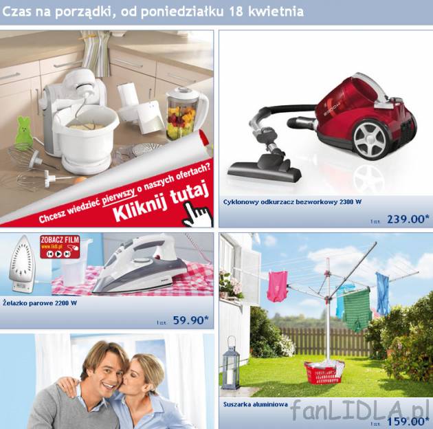 Gazetka Lidl od poniedziałku 18 kwietnia 2011 - Czas na porządki. Sprzęt AGD ...
