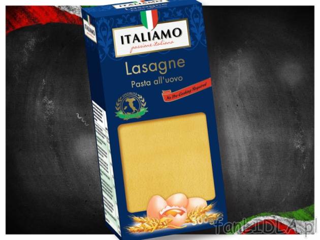 Lasagne , cena 5,99 PLN za 500 g, 1kg=11,98 PLN. 
- Płaty z makaronu jajecznego ...