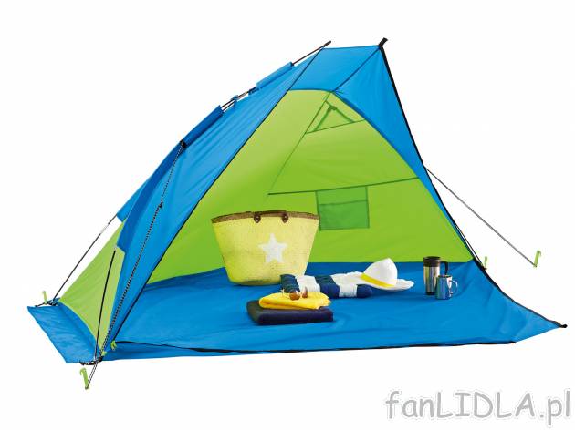 Namiot plażowy , cena 69,90 PLN 
- wymiary: ok. 270 x 117 x 110+115 cm (szer. ...