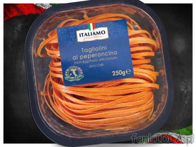 Tagliolini , cena 3,49 PLN za 250 g, 100g=1,40 PLN. 
- Znakomite swieże makarony ...