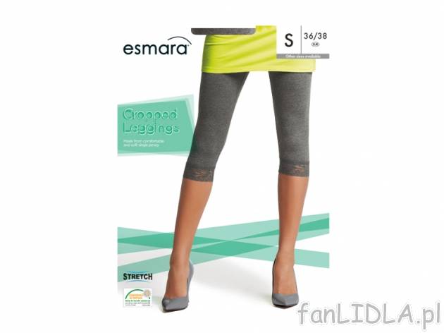 Legginsy długie lub 3/4 Esmara, cena 21,99 PLN za 1 szt. 
- 2 wzory 
- rozmiary: ...