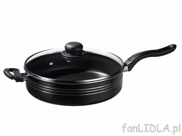 Patelnia aluminowa ze szklaną pokrywą 28cm Ernesto, cena 49,00 PLN za 1 szt. 
- ...