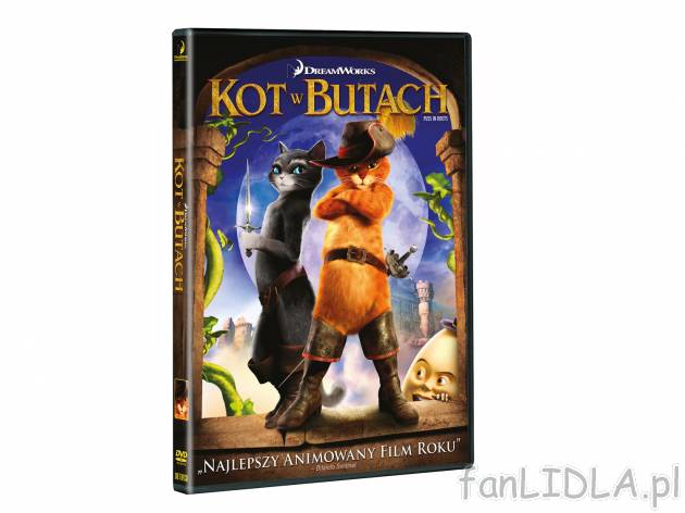 Film DVD ,,Kot w butach&quot; , cena 9,99 PLN 
Pokochaliście go już w filmach ...
