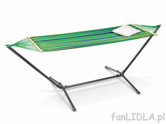 Hamak z ramą , cena 159,00 PLN 
- wymiary stelaża: ok. 300 x 120 x 105 cm (dł. ...