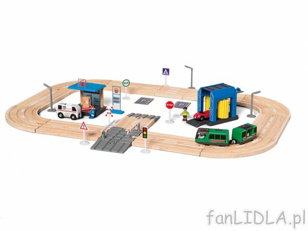 Drewniana autostrada, 57 części , cena 79,00 PLN 
- samojezdny autobus na baterie ...