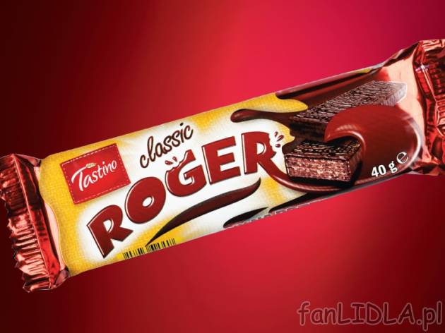 Roger wafelek , cena 0,60 PLN za 40 g, 100g=1,50 PLN. 
- Różne rodzaje
- Niezwykle ...