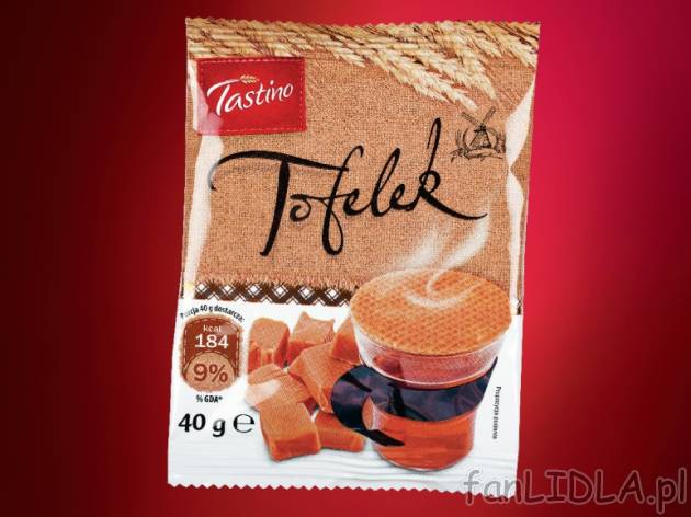 Tofelek , cena 0,55 PLN za 40 g, 100g=1,38 PLN. 
- Najlepiej smakuje z kawą lub ...