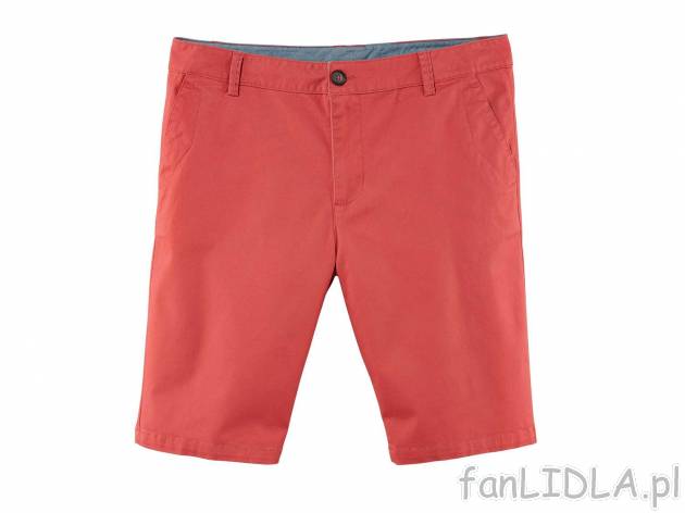 Bermudy w stylu chino , cena 37,00 PLN 
- rozmiary: 48-56 (nie wszystkie wzory ...