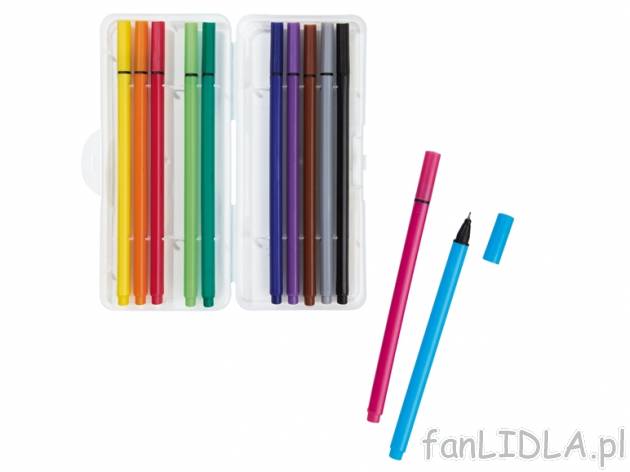 Cienkopisy 12 szt. Cien, cena 8,99 PLN za 1 opak. 
-      w plastikowym etui