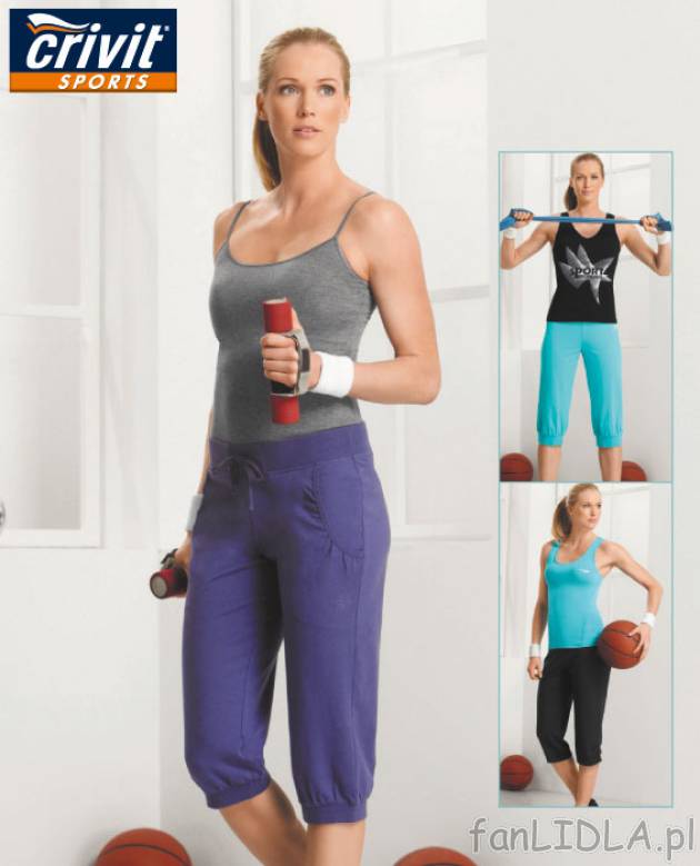 Spodnie sportowe capri z Modal&#174; cena 34,99PLN
- elastyczny ściągacz ...