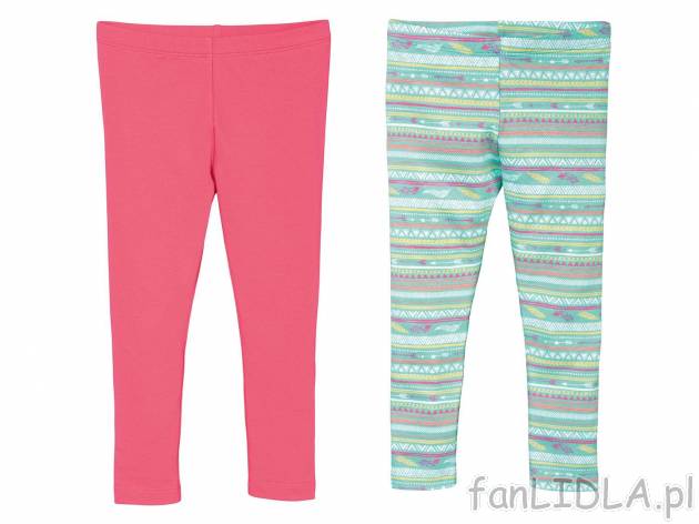 Legginsy, 2 pary , cena 17,99 PLN. Wygodne dziewczęce legginsy. 
- rozmiary: 86-116 ...