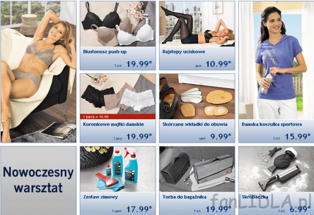 Bielizna damska z Lidla - biustonosz push up, rajstopy uciskowe, koronkowe majtki ...