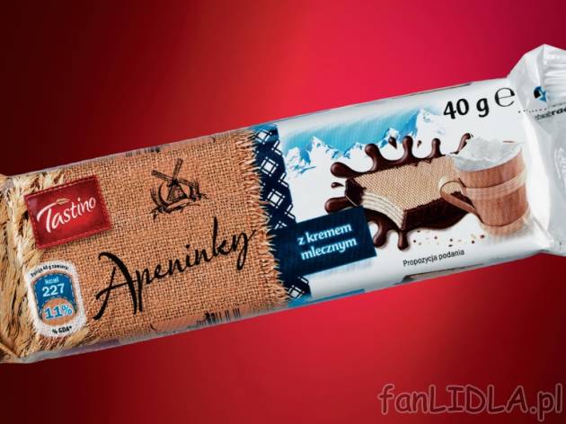 Apeninky wafel , cena 0,60 PLN za 40 g, 100g=1,50 PLN. 
- Gama wafelków 