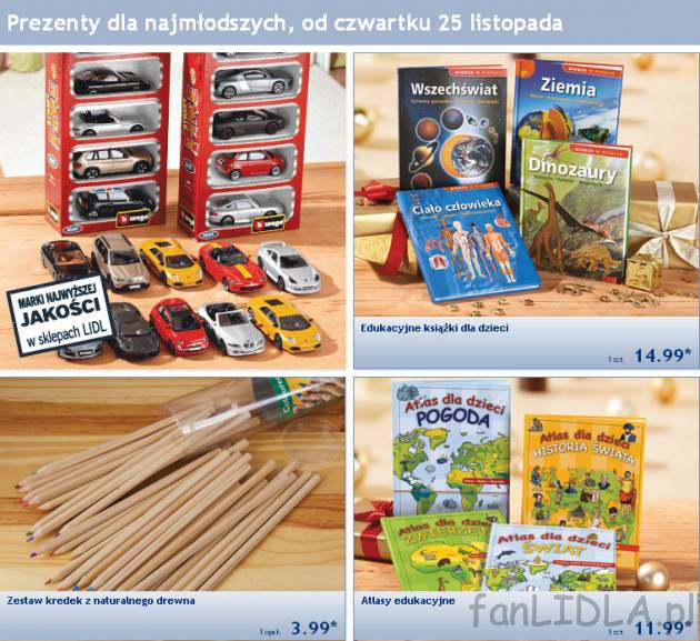 Edukacyjne książki dla dzieci, atlasy edukacyjne, zestaw kredek z drewna