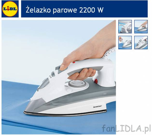 Żelazko parowe 2200 W cena 59,90PLN
- stopa żelazka ze stali szlachetnej z 25 ...