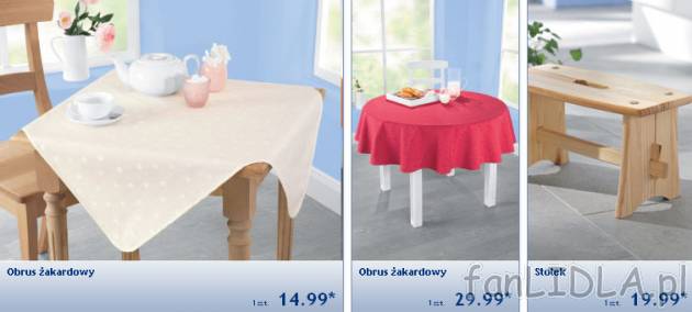 Lidl - obrusy z gazetki
