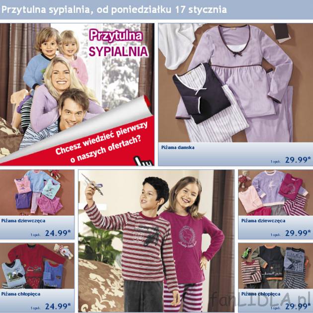 Gazetka Lidl: Przytulna sypialnia. Piżama damska, piżamka dla dzieci marki Lupilu