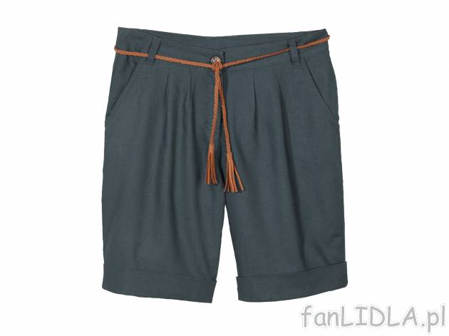 Szorty z lnem , cena 39,99 PLN. Męskie szorty idealne na letnie dni. 
- materiał: ...
