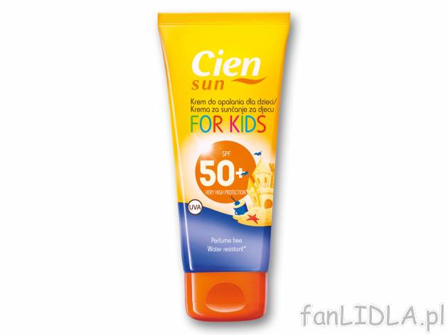 CIEN Krem do opalania dla dzieci SPF50 , cena 12,99 PLN