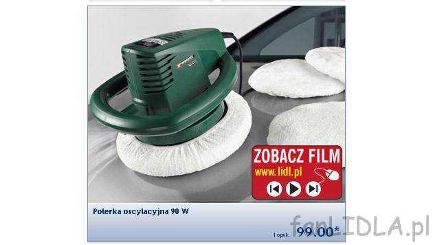 Polerka oscylacyjna 90 W, cena 99PLN
- wydajna polerka orbitalna - ilość drgań: ...