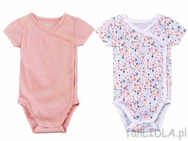 Body kopertowe, 2 szt. , cena 19,99 PLN. Body dziecięce wykonane ze 100% biobawełny, ...