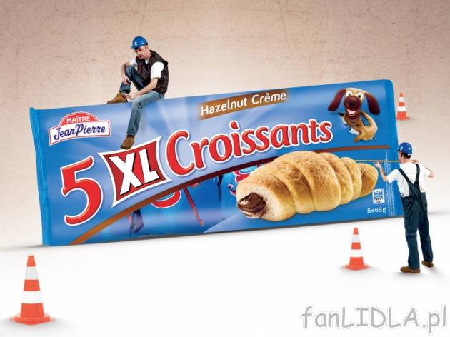 Rogalik z nadzieniem , cena 5,49 PLN za 5x65 g/1 opak., 1 kg=16,89 PLN. 
- Z ciasta ...