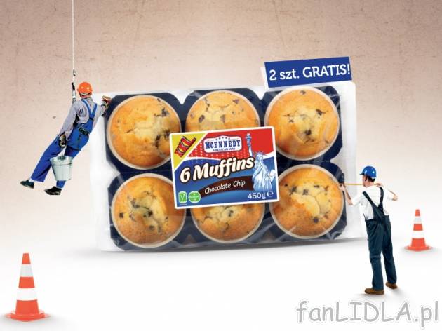 Muffinki XXL , cena 5,99 PLN za 450 g/1 opak., 1 kg=13,31 PLN. 
- Wyśmienite babeczki ...