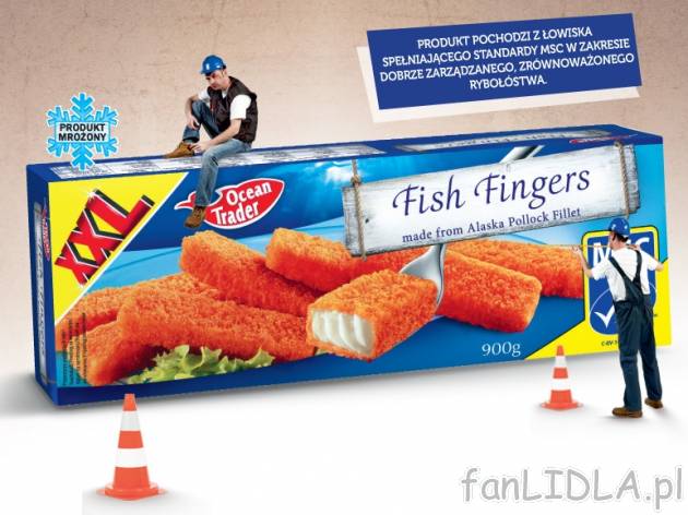 Pluszki rybne , cena 12,99 PLN za 900 g/1 opak., 1 kg=14,43 PLN. 
- Paluszki rybne ...