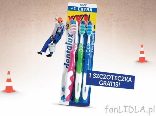 Szczoteczki do zębów , cena 6,89 PLN za 3 szt./1 opak. 
-      Soft lub medium.