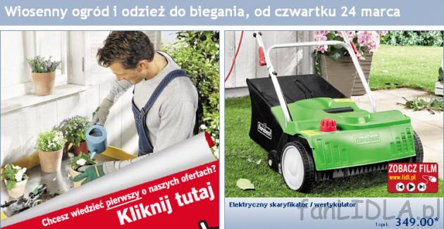 Gazetka Lidl od czwartku 24 marca 2011. Wiosenny ogród. Elektryczny skaryfikator ...