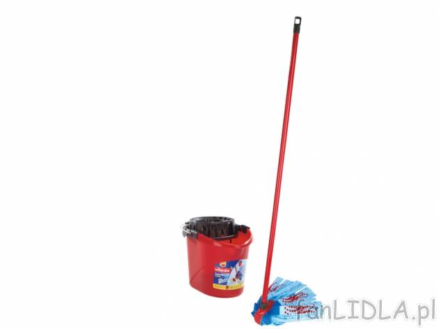 Mop z mikrofibry z wiadrem , cena 59,90 PLN za 1 opak. 
- optymalne czyszczenie ...